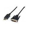 Câble d'adaptateur vidéo DisplayPort pour DVI-D 1.8m Noir - CUC EXERTIS CONNECT - CAB_DP_DVID_1.80M