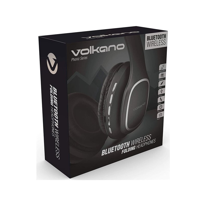 Casque Bluetooth Phonic Series Noir - VOLKANO - VOL_VK_2002_BK