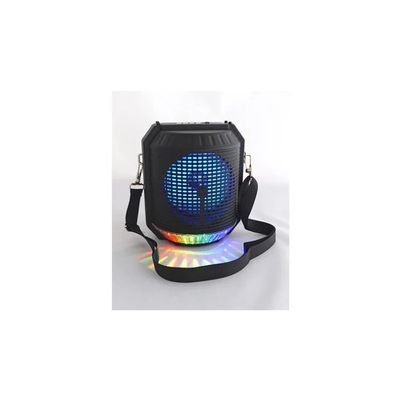 Enceinte lumineuse karaoke Bluetooth 20W Noir - INOVALLEY - INHP74BTH