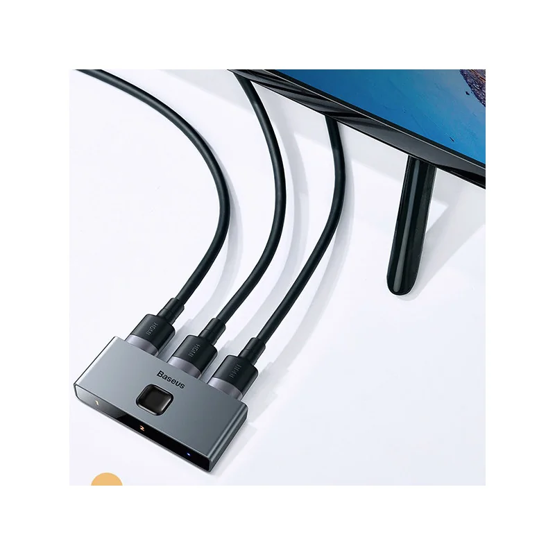 Répartiteur HDMI Matriciel HUB 2en1 Gris Sidéral - BASEUS - BAS219700