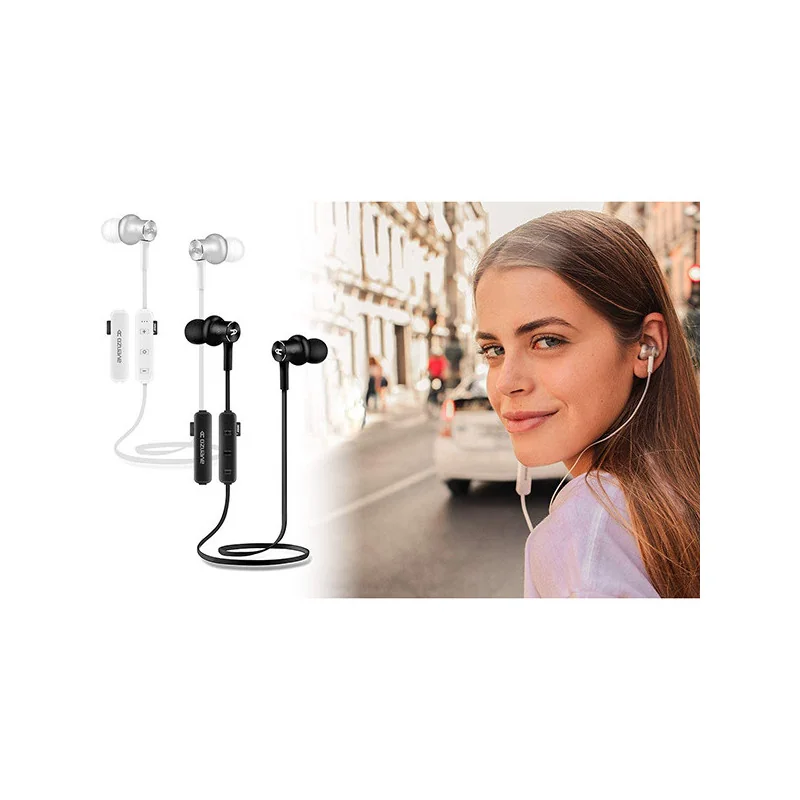 Écouteurs Aimantés Bluetooth/MP3 Noir - AVENZO - AV634NG