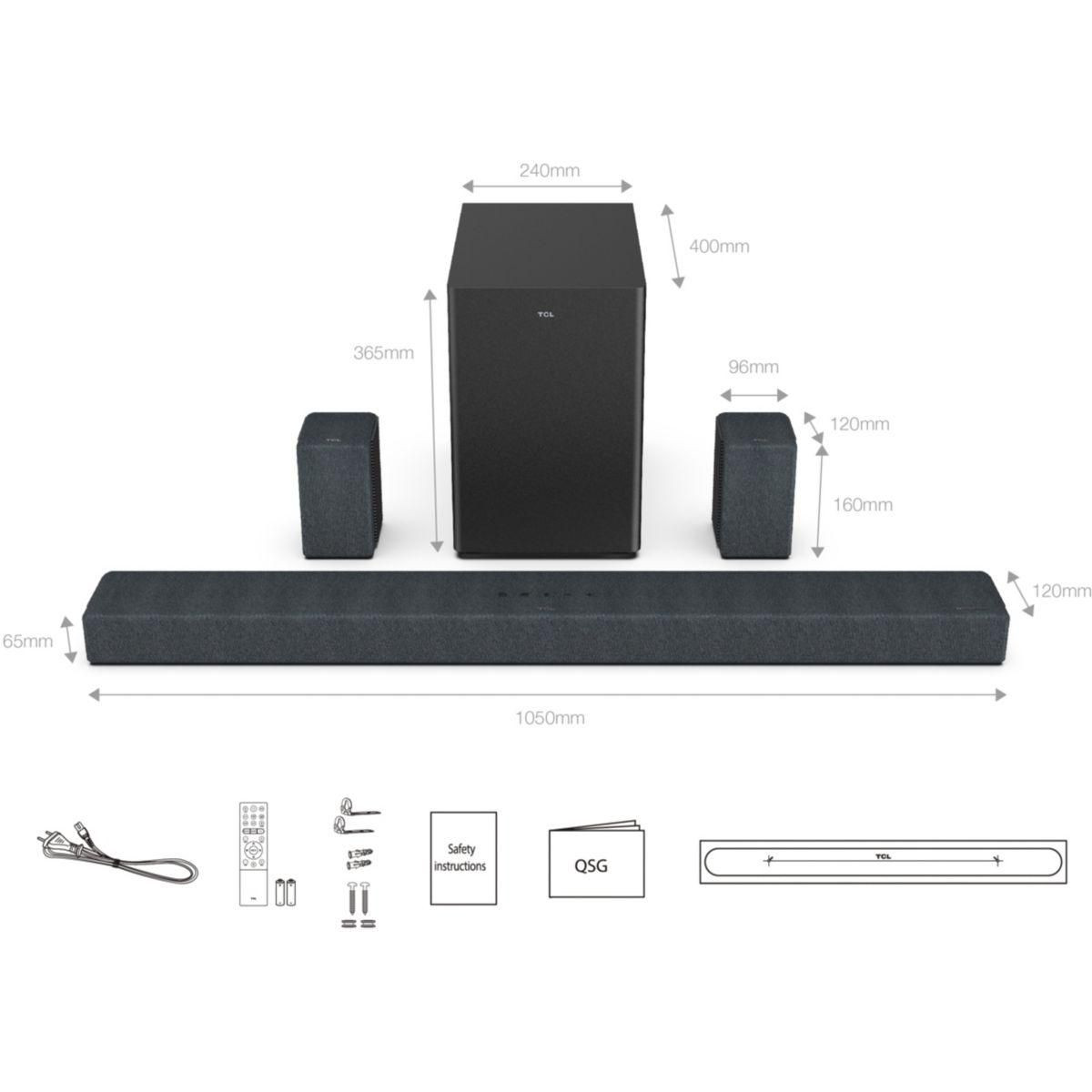 Mini Barre de Son TV 30W, Bar de Son PC avec Caisson de Basses Intégré 5.0  Bluetooth Haut-Parleur Stéréo Son Surround 3D Home Cinéma avec