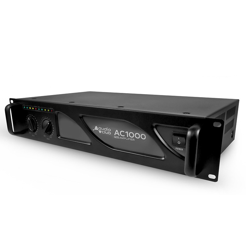 Amplificateur sono 2 x 500W Noir - AUDIO CLUB - AC1000 