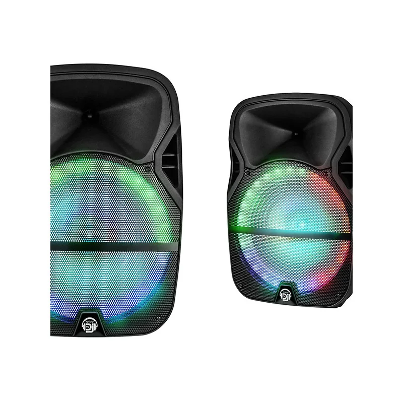 Enceinte Sono Mobile à LEDs RVB 700W Noir - MY DEEJAY - MDJ15RING