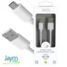 Câble USB Vers Micro-USB 2.4A 1.5m Blanc - JAYM - JMPOPCâble 032