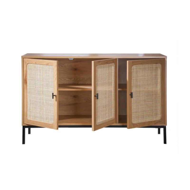 Buffet LIYA 3 Portes Cannage Rotin - L120 cm