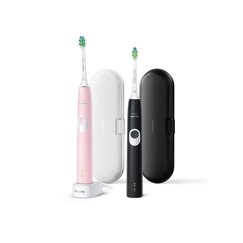 Brosse à dents électrique Sonicare ProtectiveClean 4300 Noir/Rose pastel - PHILIPS - HX6800/35