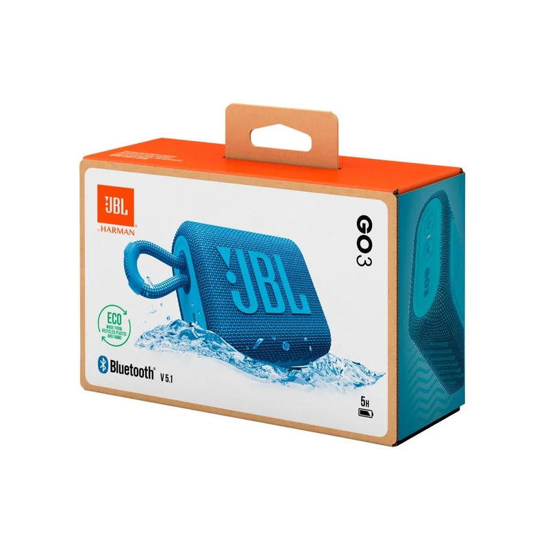 Enceinte ultra-portable étanche Go 3 Eco Bleu - JBL - JBLGO3ECOBLU.