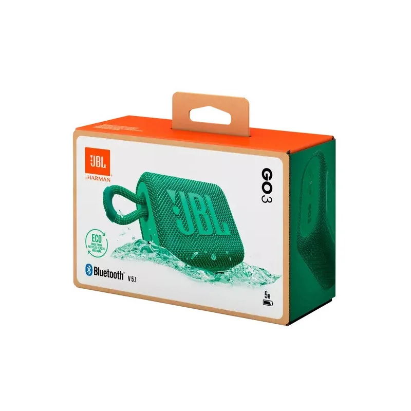 Enceinte ultra-portable étanche Go 3 Eco Vert - JBL - JBLGO3ECOGRN.