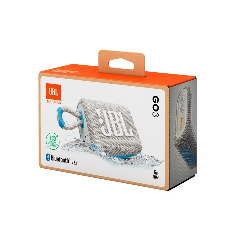 Enceinte ultra-portable étanche Go 3 Eco Blanc - JBL - JBLGO3ECOWHT.