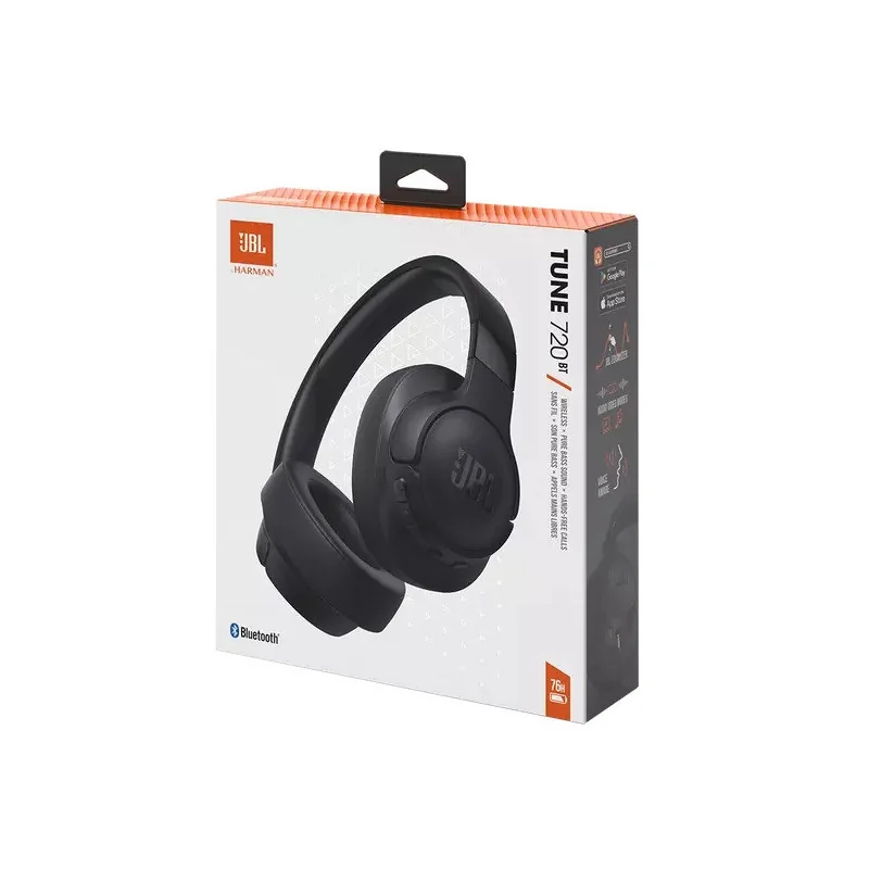 Casque audio sans fil Bluetooth Tune 720BT Noir - JBL - JBLT720BTBLK