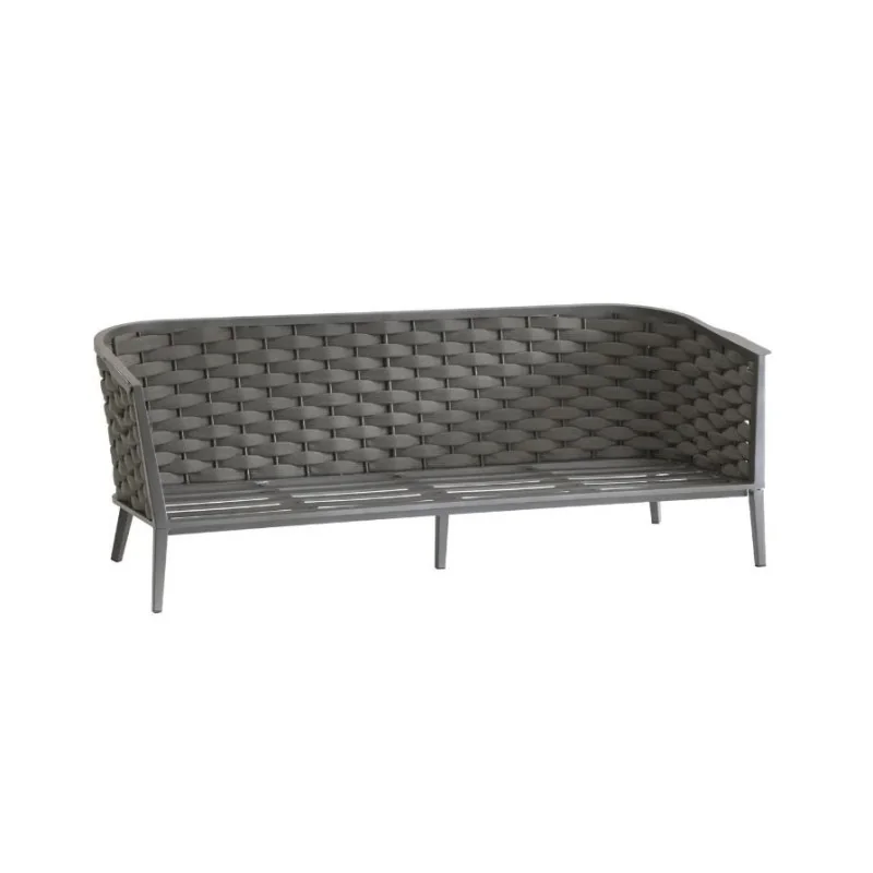 SALON DE JARDIN EMBRUNS GRIS ANTHRACITE 5 PERSONNES