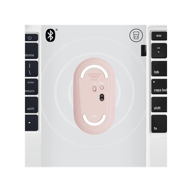 Souris sans fil Pebble M350 Rose - LOGITECH - LOG_910-005717