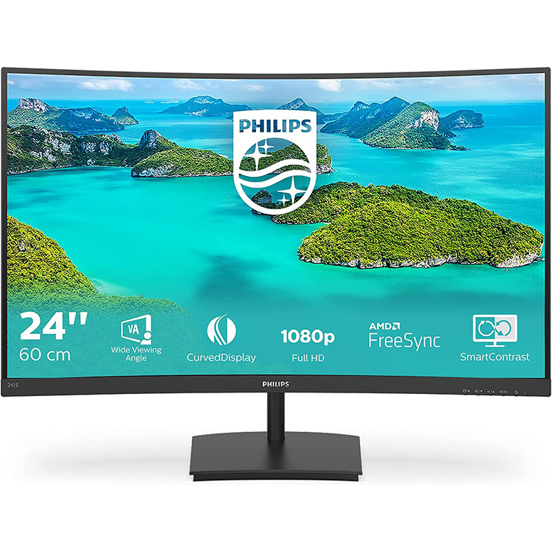 Philips E-line - écran LED 24 pouces - incurvé - Full HD (1080p)