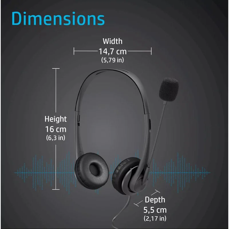 Micro-casque stéréo filaire G2 Noir - HP - 428H6AA/ABB