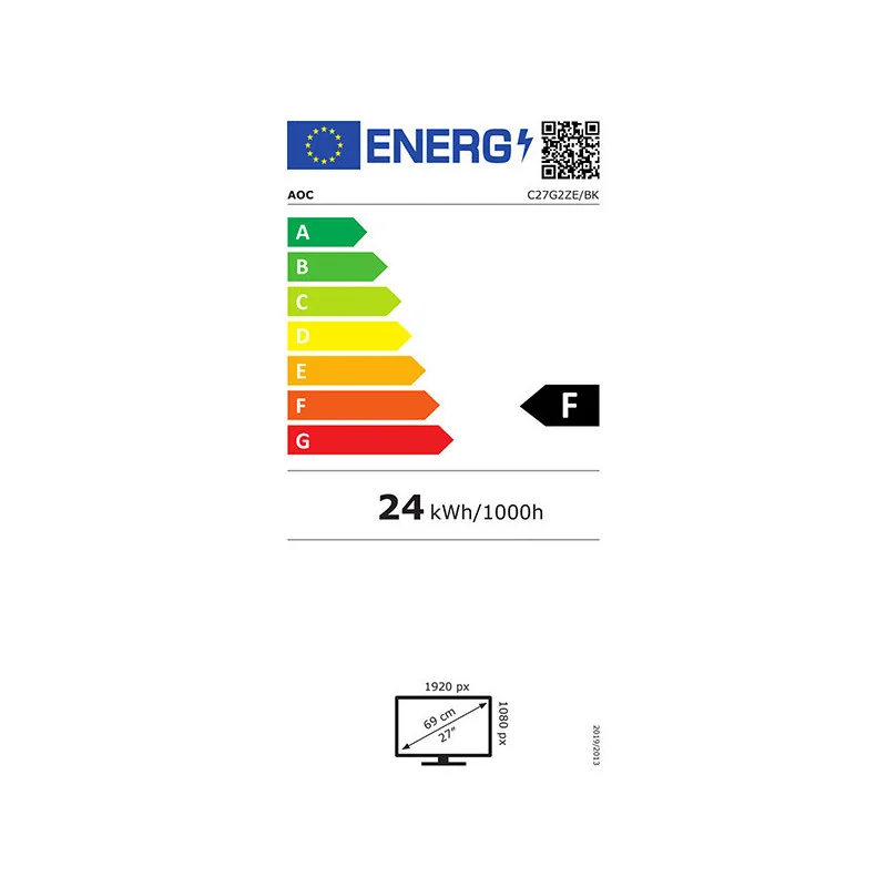 Moniteur PC LED Full HD 27" 240hz IPS Noir - AOC - AOC_C27G2ZE/BK