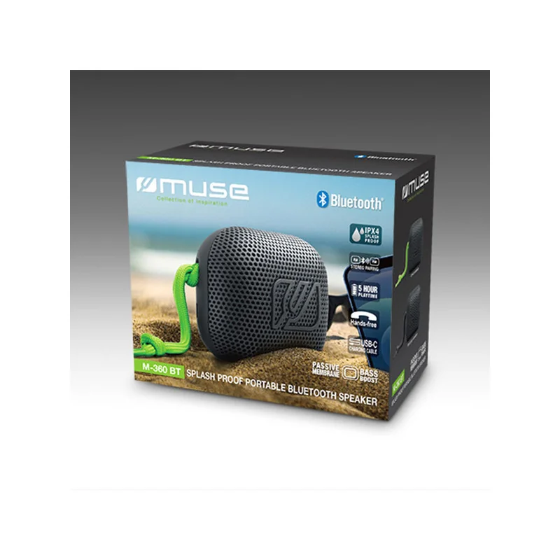 Enceinte Bluetooth M-360 BT Anthracite/Vert - MUSE