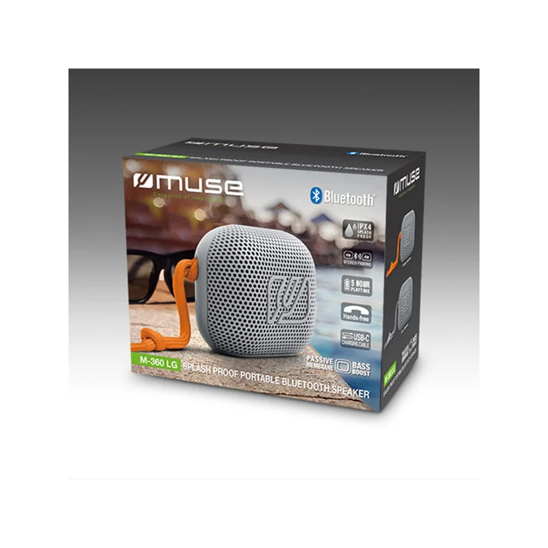 Enceinte Bluetooth M-360 BT Gris/Orange - MUSE