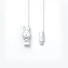 Câble Lapin USB/micro USB Plat 1m Blanc - WE 