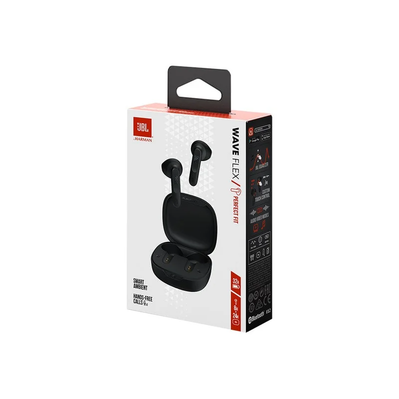 Ecouteurs Bluetooth Wave Flex Noir - JBL - JBLWFLEXBLK