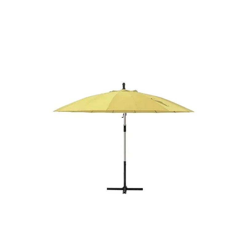 Parasol latéral sinae D290cm rond Jaune banane - NATERIAL