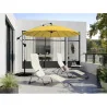 Parasol latéral sinae D290cm rond Jaune banane - NATERIAL