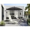 Parasol latéral sinae D290cm rond aluminium Rouge - NATERIAL