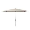 Parasol pied central Avea rectangulaire 300x200cm Taupe - NATERIAL