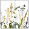 Serviette 33 Ornamental fleurs Blanc - AMBIENTE