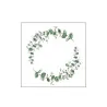 Serviette 25 Eucalyptus branch Blanc - AMBIENTE