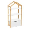 Bibliothèque enfant Maison H.120cm Naturel - ATMOSPHERA