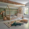 Lit cabane enfant Bosco Bois 90x190cm Naturel - ATMOSPHERA