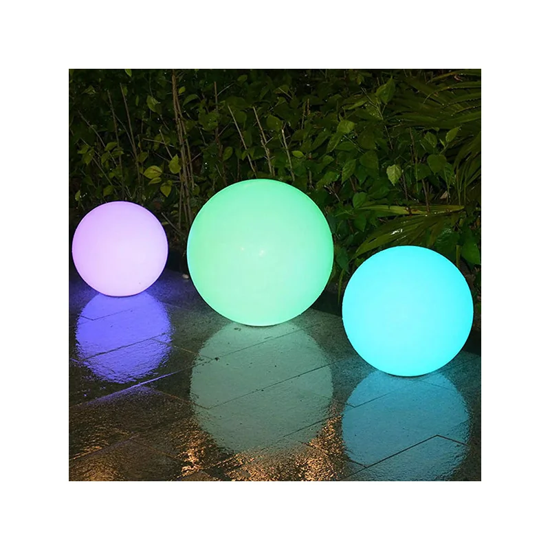 Boule LED RGB 25cm Blanc - GRAVENDAL GARDEN