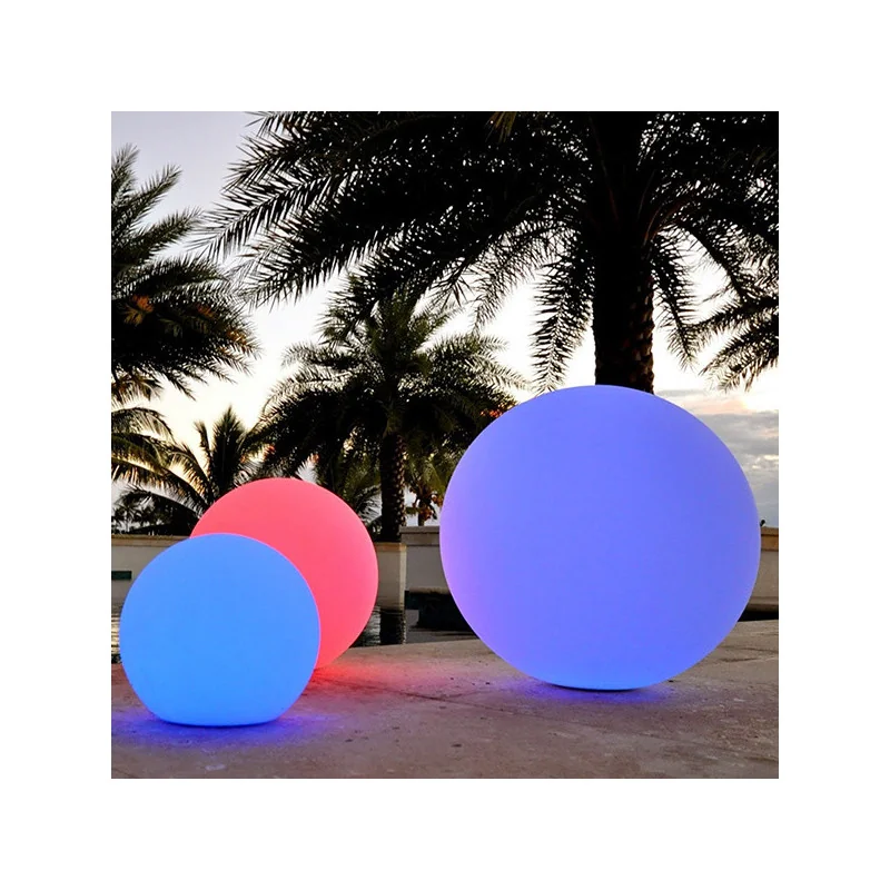 Boule LED RGB 25cm Blanc - GRAVENDAL GARDEN