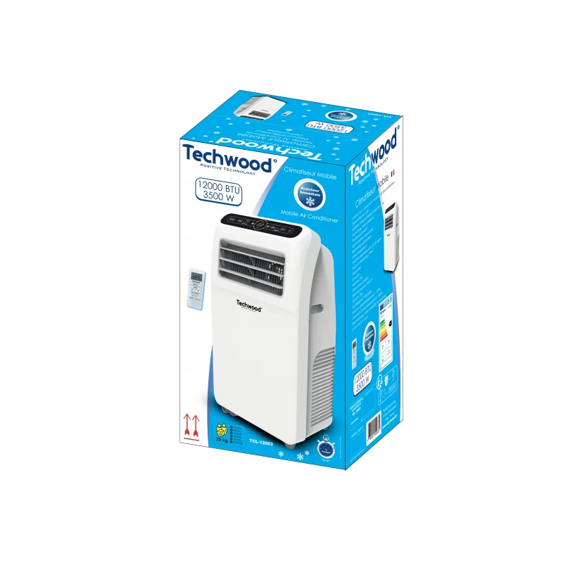 Climatiseur mobile 12000 BTU Blanc - TECHWOOD - CLIMTCL012TECH