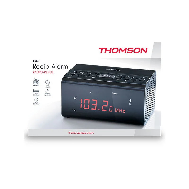 Radio réveil Noir - THOMSON - RADCR50THOM