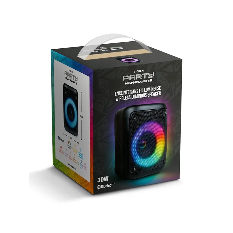 Enceinte Bluetooth lumineux Party S Noire - BIGBEN - HPPARTYBTHPSBB