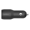 Adaptateur d'alimentation pour voiture 24W Noir - BELKIN - CABLECCD001BT1MKBEL