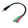 Adaptateur Jack 3,5mm pour casque et micro - MCL - CABLECG705ZMCL