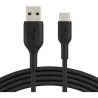 Câble BoostCharge USB-C vers USB-A 2m Noir - BELKIN - CABLECAB001BT1MBKBEL