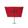 Parasol déporté carré 286x286cm Aura Rouge - NATERIAL - 82232812