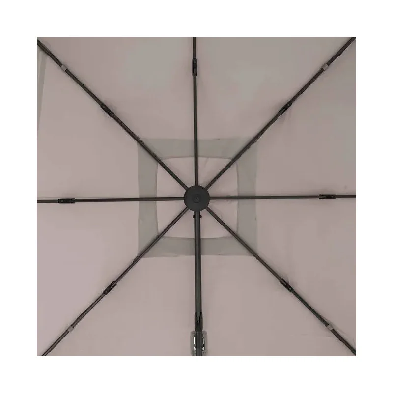 Parasol déporté carré 286x286cm Aura anthracite - NATERIAL - 5616352