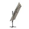 Parasol déporté carré 286x286cm Aura anthracite - NATERIAL - 5616352