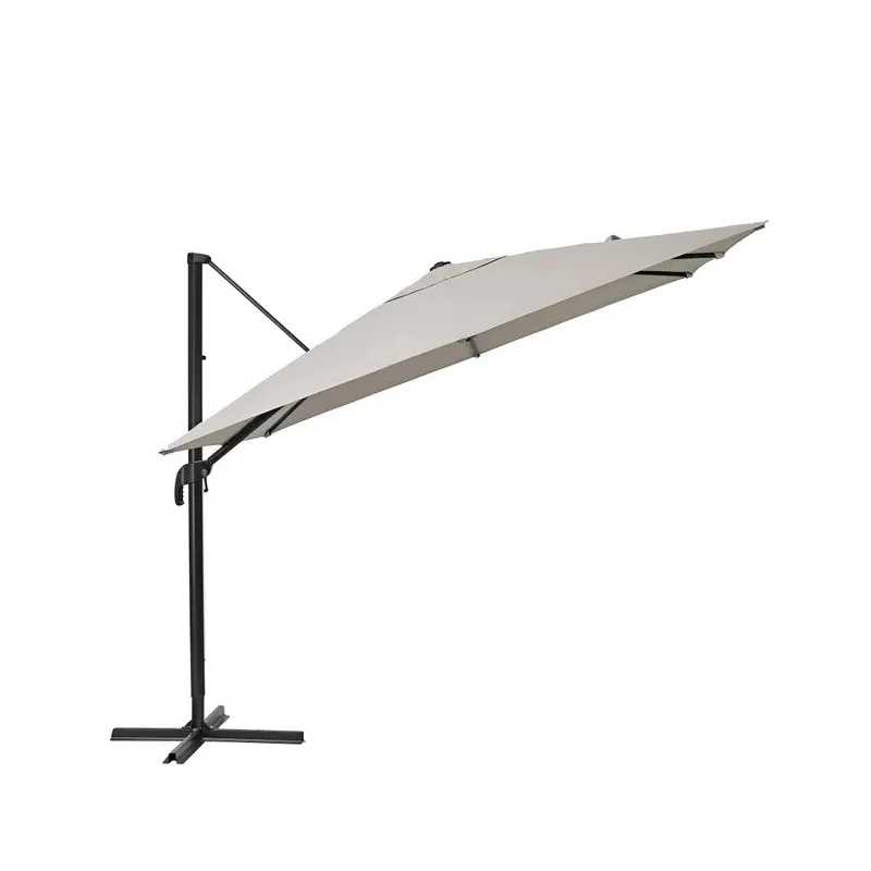 Parasol déporté carré 286x286cm Aura anthracite - NATERIAL - 5616352