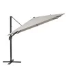 Parasol déporté carré 286x286cm Aura anthracite - NATERIAL - 5616352