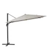 Parasol déporté carré 286x286cm Aura anthracite - NATERIAL - 5616352