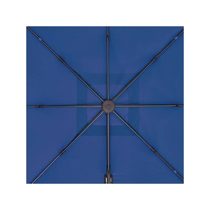 Parasol déporté carré 286x286cm Aura bleu - NATERIAL - 5616355