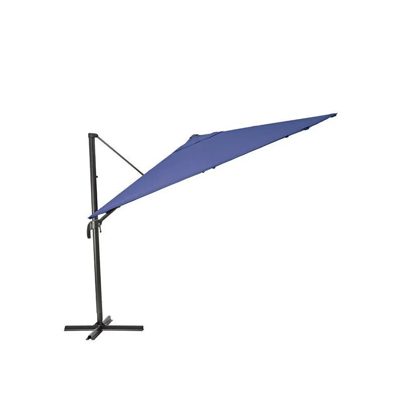 Parasol déporté carré 286x286cm Aura bleu - NATERIAL - 5616355