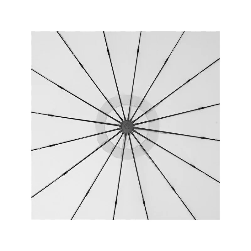 Parasol excentré Sinae rond 284x284cm Blanc - NATERIAL - 82232796