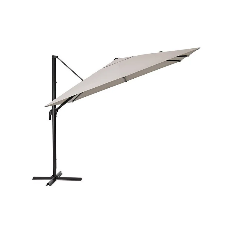 Parasol déporté carré 286x286cm Aura Taupe - NATERIAL - 5616354